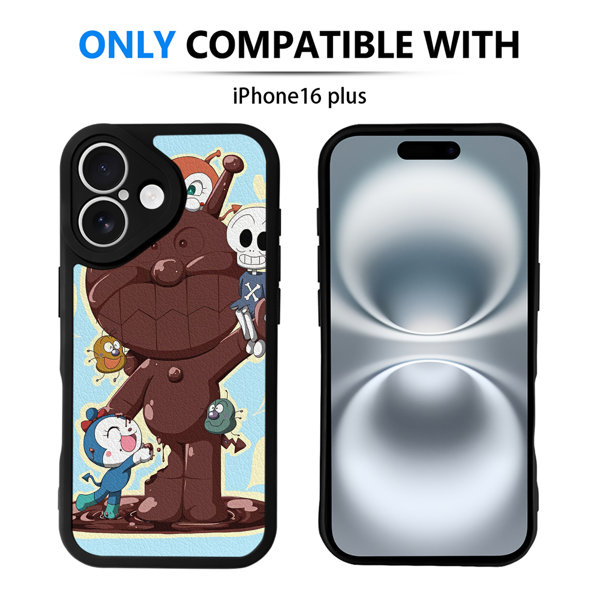 （画像用） アンパンマン Anpanman 【iPhone 16シリーズ対応】シリコンスマホケース（レザー調） 材質：シリコン
